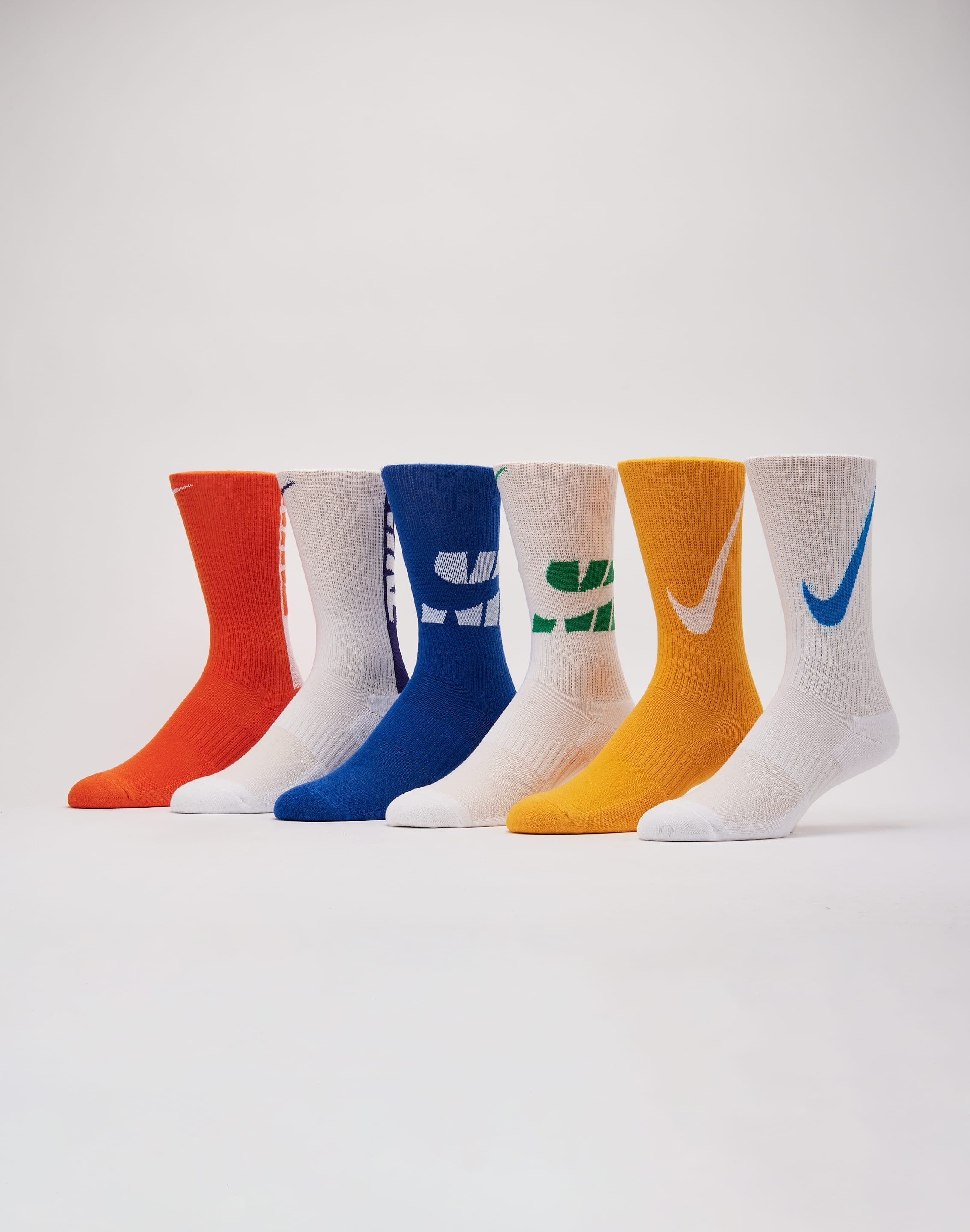 blue and yellow nike socks