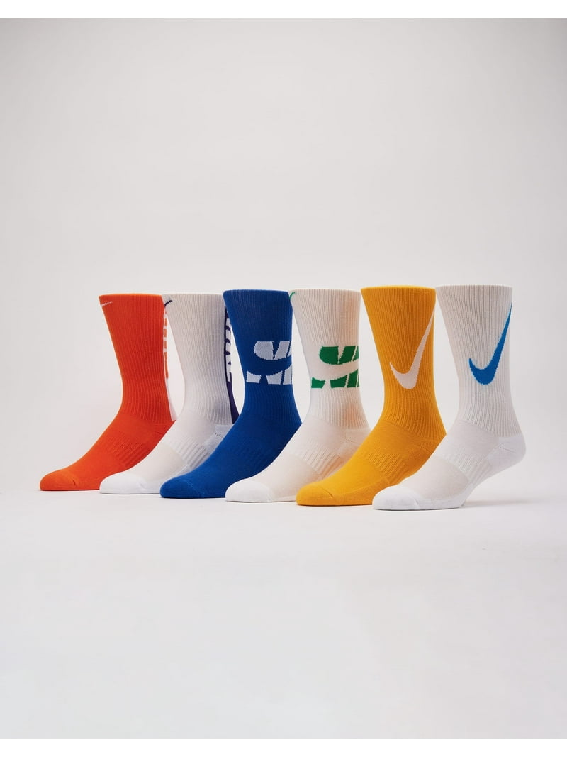 Nike Youth Everyday Cushioned Crew Socks – Pack, Medium, Blue