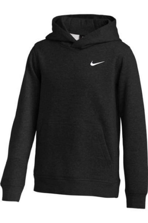 Youth Fleece Pullover Hoodie (Black, Large)