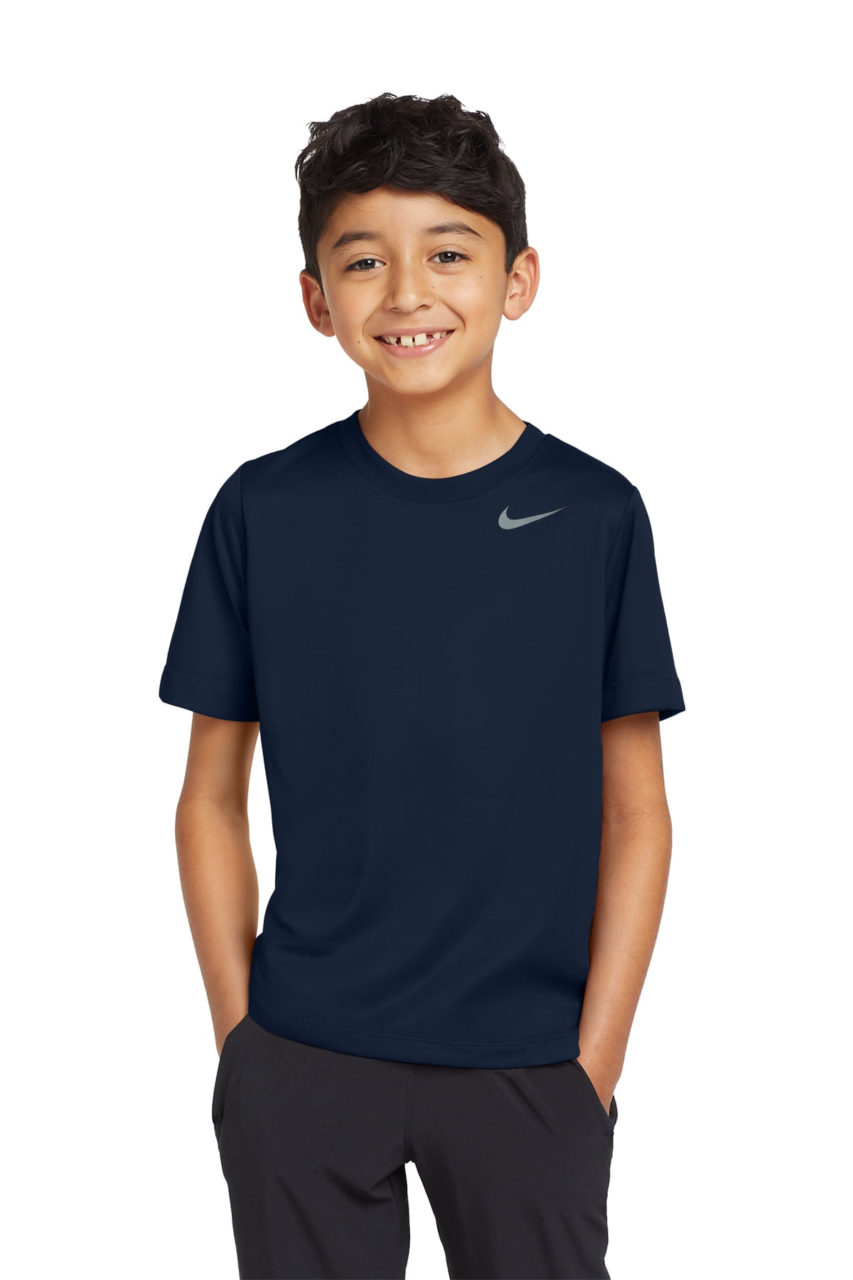 Youth Legend Short Sleeve Dri-Fit Training T-Shirt Tee Navy Large