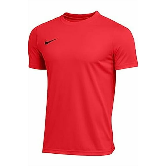 Nike Youth Park VII Short Sleeve Shirt (Crimson, Large)