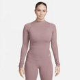thumbnail image 1 of Nike Zenvy Women's Dri-FIT Long-Sleeve Top Color: Smokey Mauve/White Size: XS, 1 of 1