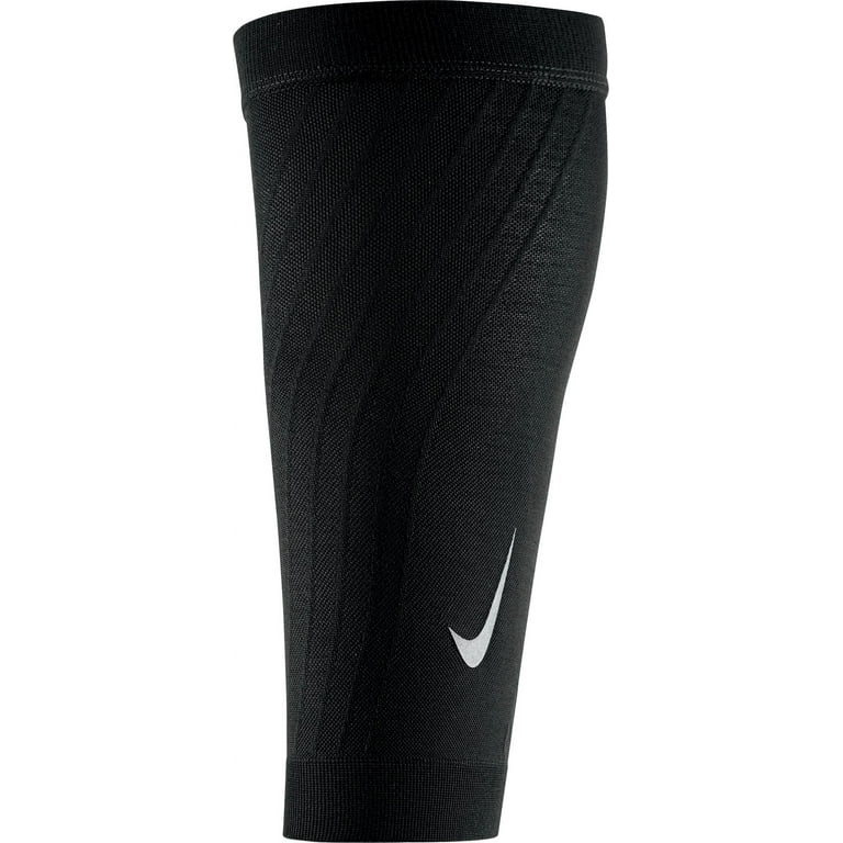 Nike Unisex Zoned Support Running Calf Sleeves Black/Silver Size