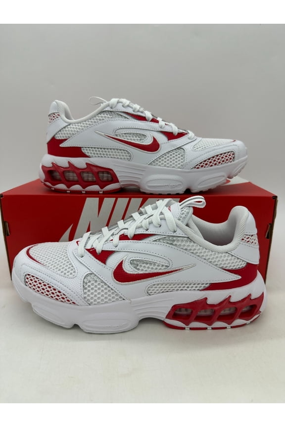 Zoom Air Fire Women's Size 8.5 White Red Athletic Shoes CW3876 101