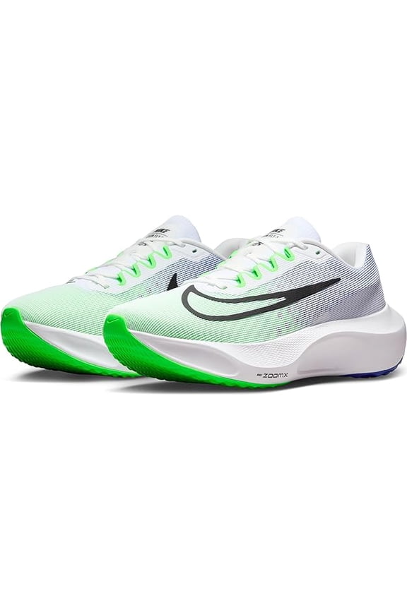 Zoom Fly 5 White Green Strike Running Shoes, US 11.5