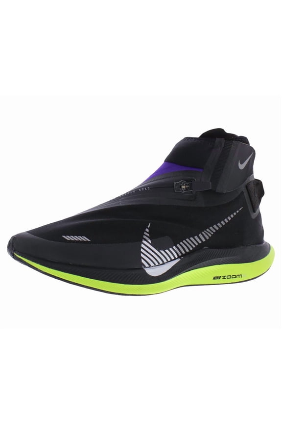 Zoom Pegasus Turbo Shield WP Womens Shoes Size 5.5, Color: Black/Metallic Silver