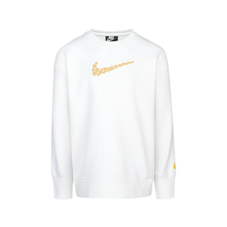 Nike archive white sales scribble logo sweatshirt