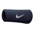 thumbnail image 1 of Nike Swoosh Wristbands Doublewide Double Wide 1 Pair 82816 Obsidian & White, 1 of 4