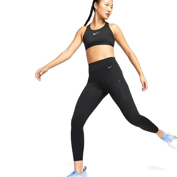 Nike womens dri-fit go tight (010-BLACK\u002FBLACK,S)