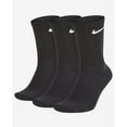 thumbnail image 1 of NikeDRI-FIT Everyday Cotton Cushioned Crew Training Socks with Sweat-Wicking Technology (3 Pair), Black, S, 1 of 2