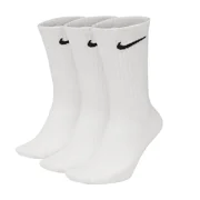 NikeDRI-FIT Everyday Cotton Cushioned Crew Training Socks with Sweat-Wicking Technology (3 Pair), White, Medium