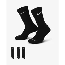NikeDRI-FIT Everyday Plus Cushion Crew 3 Pack Socks, SX6888-010 Black, Large