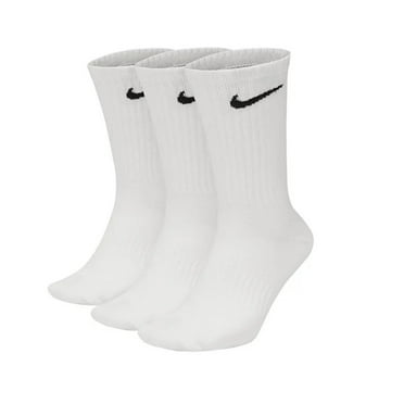NikeDRI-FIT Everyday Plus Cushion Crew Socks - Unisex, 3-Pair Pack, Size L (Shoe Size 8-12),WHITE