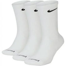 NikeDRI-FIT Men's Everyday Plus Cushioned Training Crew Socks White (3 Pairs) Size Large