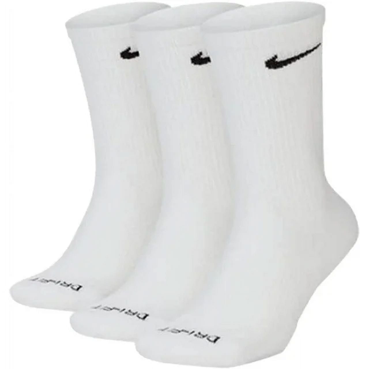 NikeDRI-FIT Men's Everyday Plus Cushioned Training Crew Socks White (3 ...
