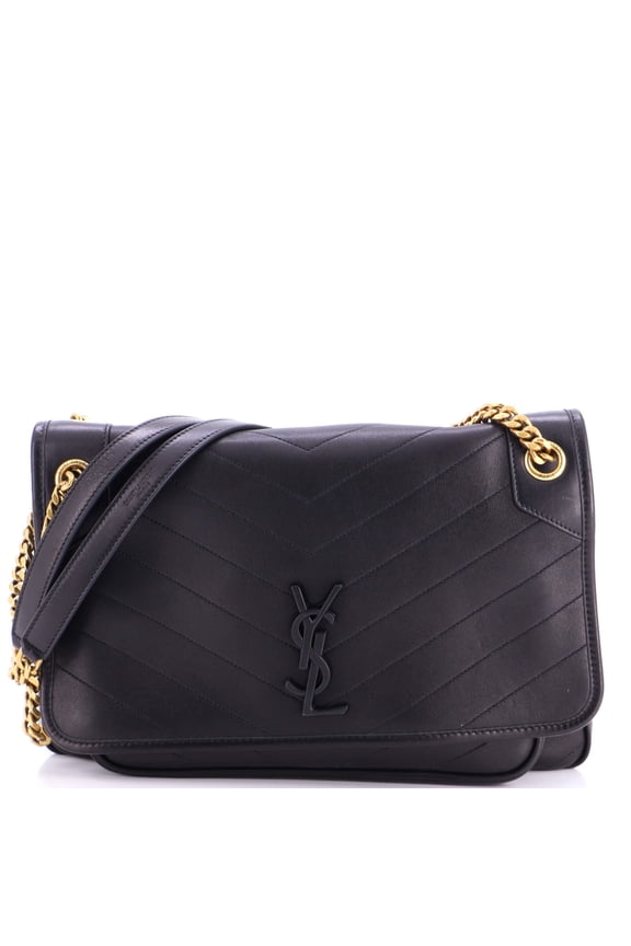 Niki Chain Flap Bag Matelasse Chevron Leather Large By Rebag