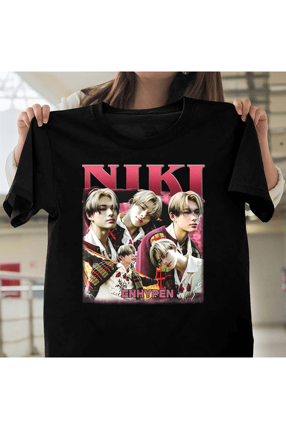Niki Enhypen Fate Plus World Tour Shirt Kpop Idol Fan Merch Member Art V41199 Unisex T-Shirt, Size Up to 5XL