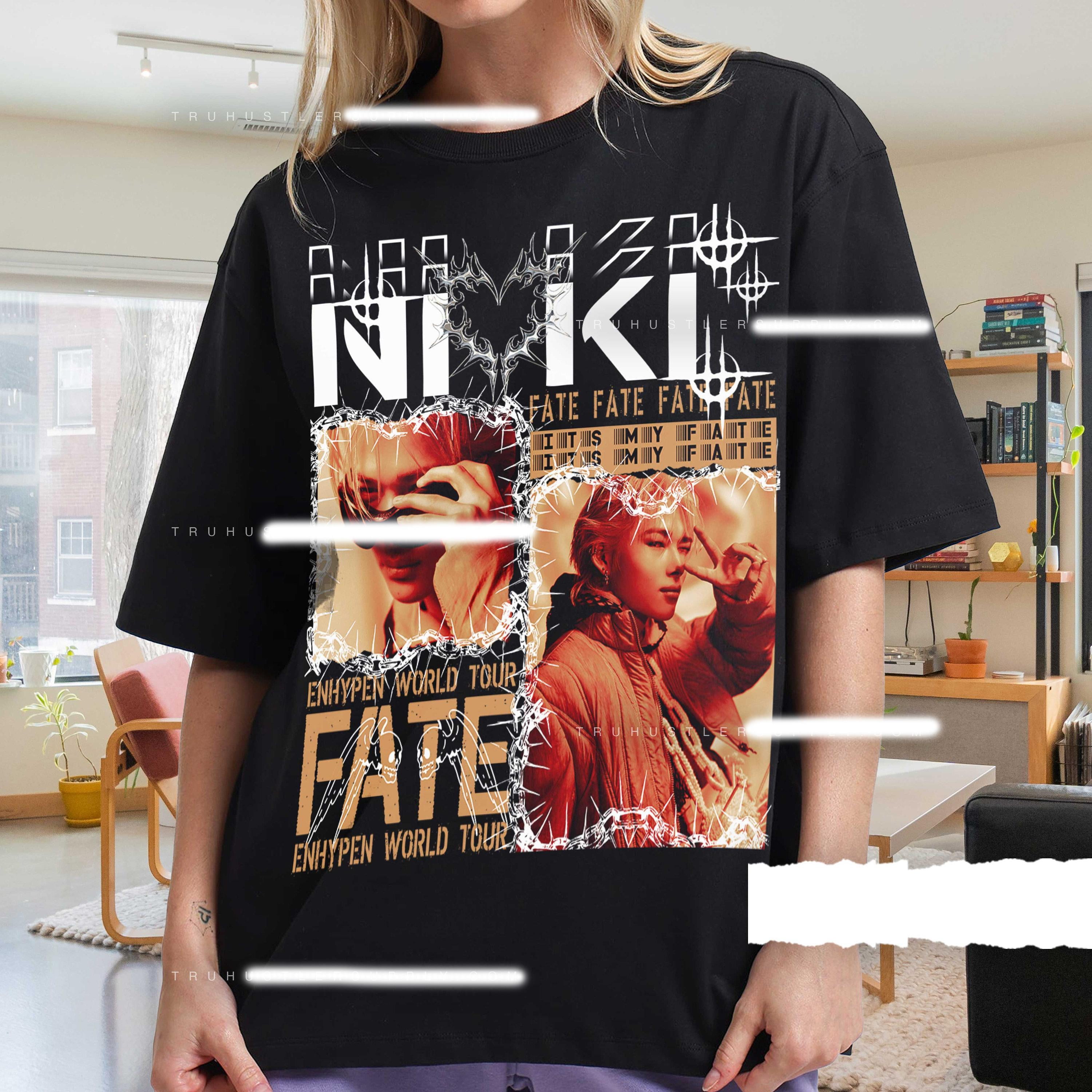 ［美品］ ENHYPEN FATE+ L/S TーSHIRT Tshirt of Enhypen Fate Plus World Tour T-Shirt Merch Round