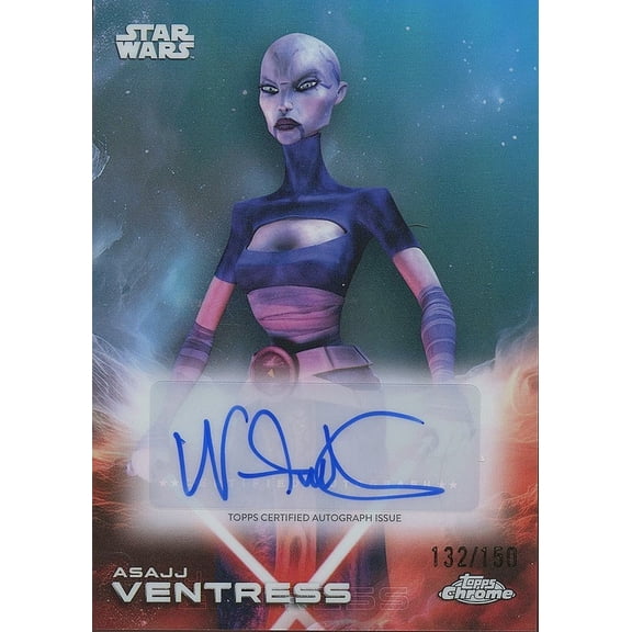 Nikia Futterman as Asajj Ventress Topps Chrome Auto Autograph Star Wars 132/150