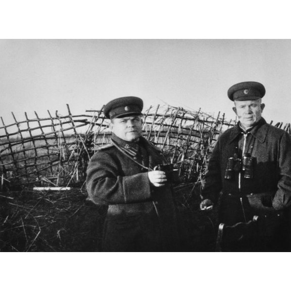 Nikita Khrushchev On The Kursk Front In The Soviet Union In 1943 History (24 x 18)