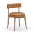 thumbnail image 1 of Nikita Saddle Brown Performance Vegan Leather Dining Chair, 1 of 6