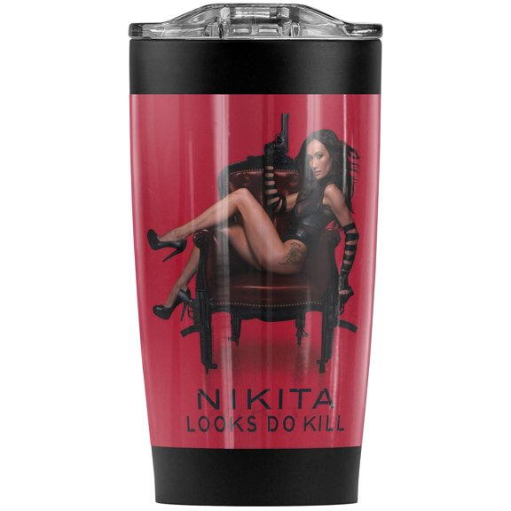 Nikita/Sitting Stainless Steel Tumbler 20 oz Coffee Travel Mug/Cup, Vacuum Insulated & Double Wall with Leakproof Sliding Lid | Great for Hot Drinks and Cold Beverages