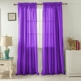 thumbnail image 1 of Nikki Faux Silk 54 x 84 in. Rod Pocket Single Curtain Panel in Neon Purple, 1 of 3