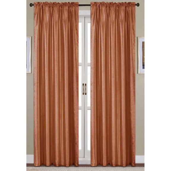 Nikki Faux Silk Rod Pocket Curtain Panel