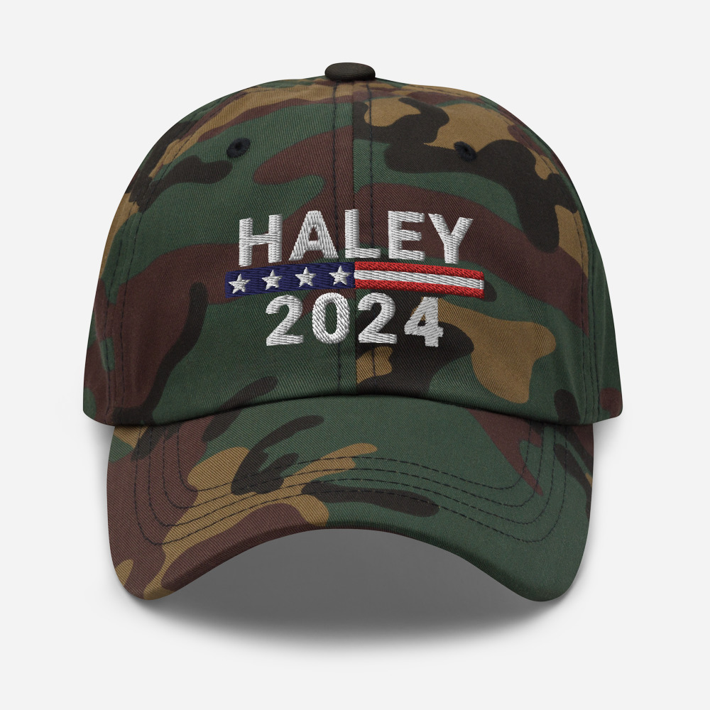 Nikki Haley 2024 Hat Dad Hat Nikki Haley Hat Nikki Haley Merch Haley 2024 Hat Haley 2024 Hats Haley Supporter Haley for Pres Vote Haley (Green Camo)
