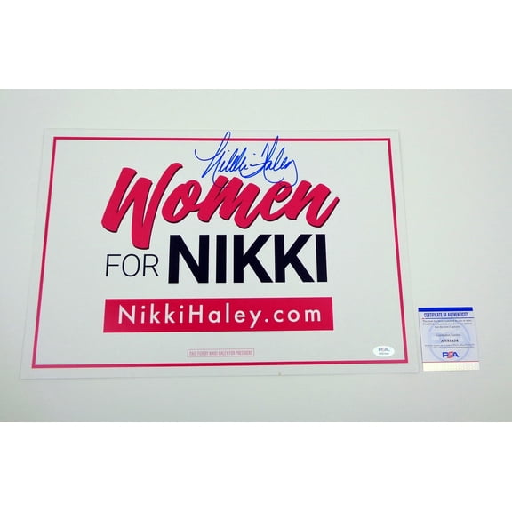 Nikki Haley For President 2024 Signed Autograph Official Sign Poster PSA/DNA COA