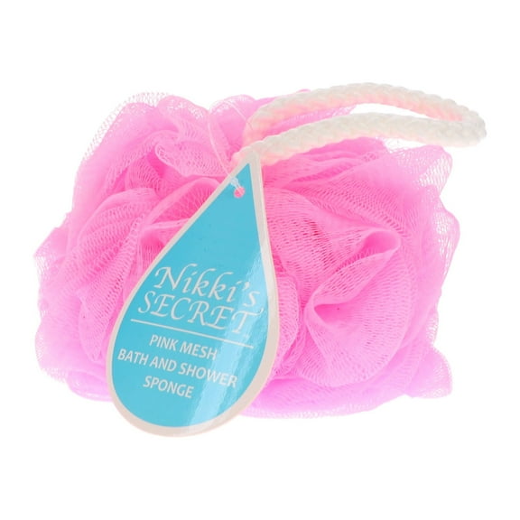 Nikki Secret Hot Pink Mesh Bath and Shower Sponge