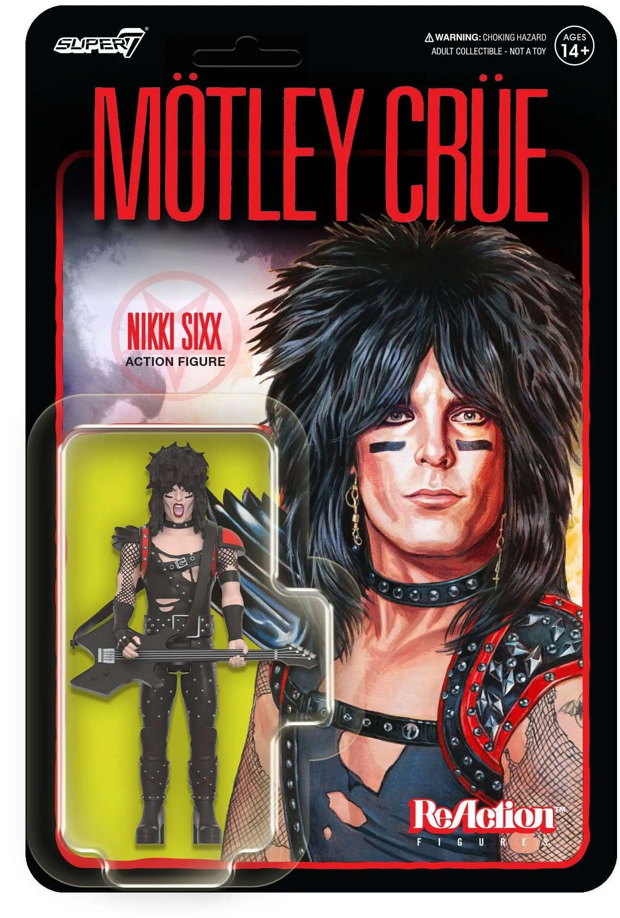 Nikki Sixx Motley Crue Super7 Reaction Action Figure - Walmart.com