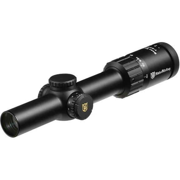 Nikko Stirling Boar Eater 1-4x24mm, 30mm Tube, Rifle Scope, Glass Reticle, 4 Extreme Dot, Matte Black, NSBE1424