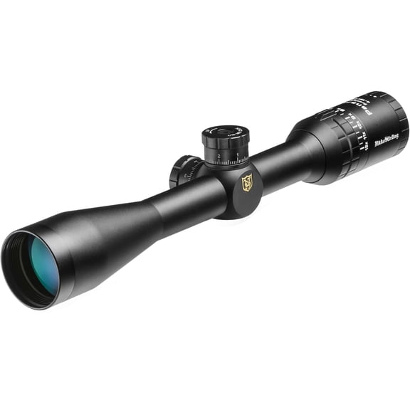 Nikko Stirling Panamax Precision 4-12x40mm, 1in Tube Rifle Scope, HMD Reticle, 1/10 MIL, Matte Black, NPP41240