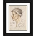 thumbnail image 1 of Niklaus Manuel 11x14 Black Ornate Wood Framed Double Matted Museum Art Print Titled: Male Profile Bust (1515), 1 of 5