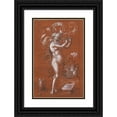 thumbnail image 1 of Niklaus Manuel 11x14 Black Ornate Wood Framed Double Matted Museum Art Print Titled: The Flute Player (1514-15), 1 of 5