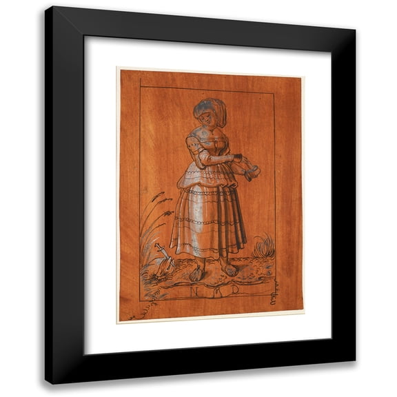 Niklaus Manuel 18x24 Black Modern Framed Museum Art Print Titled - Toricht Virgin (1513)