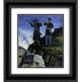thumbnail image 1 of Niko Pirosmani 2x Matted 20x24 Black Ornate Framed Art Print 'Shete showing the way to Noble Baryatinski in order to arrest Shamili', 1 of 2