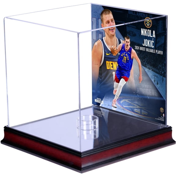 Nikola Jokic Denver Nuggets 2023-24 NBA MVP Mahogany Basketball Display Case with Sublimated Plate