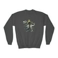 thumbnail image 1 of Nikola Tesla Riding a Robot Dinosaur Youth Sweatshirt for Science Kids, 1 of 1