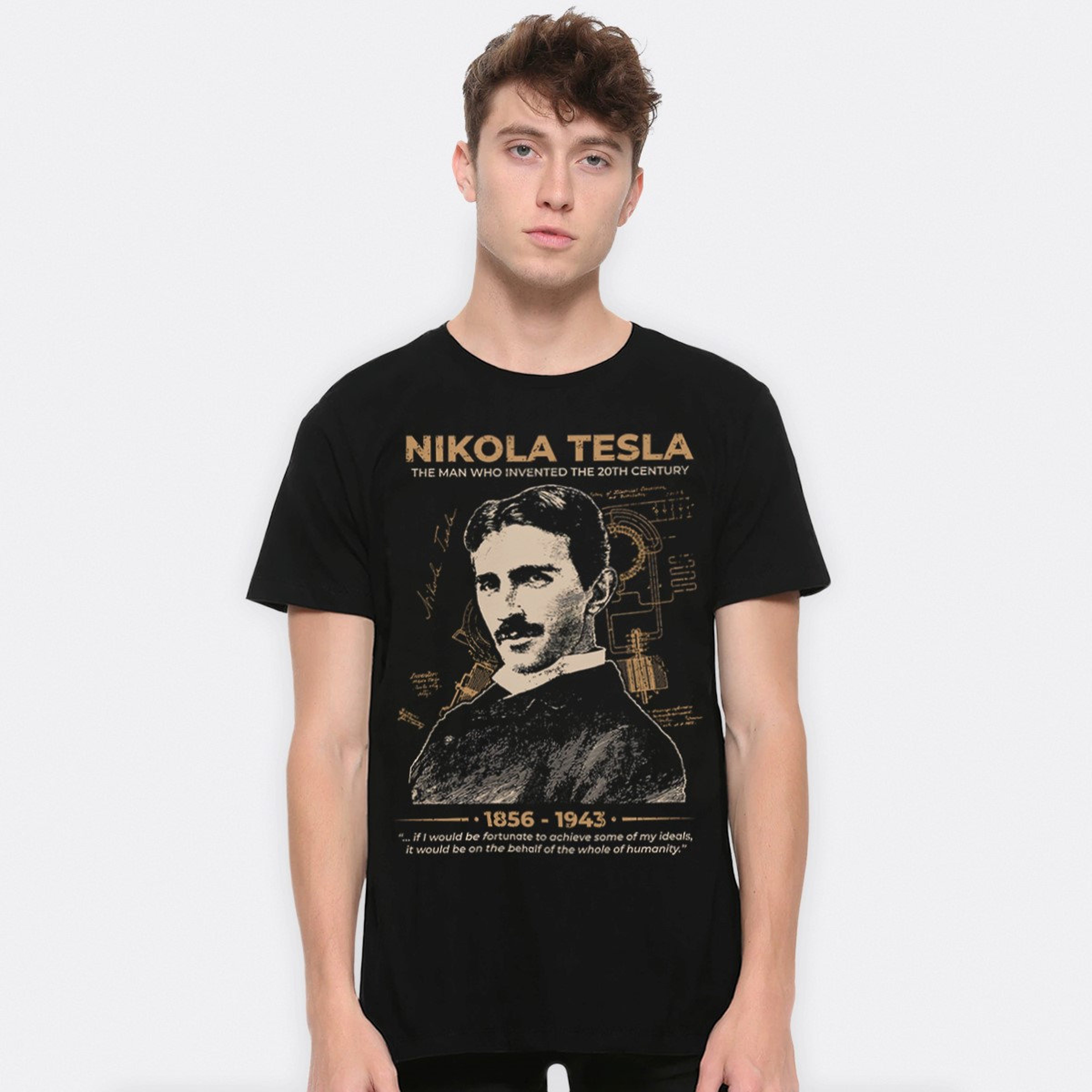 Nikola Tesla The Man Who Invented the 20th Century TShirt, Men's and
