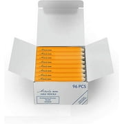 Nikola Works Mini Golf Pencils Without Erasers - 96 Count - Classic Pre-Sharpened #2 HB American Pew Pencils Standard Hex Shaped Bulk Pack