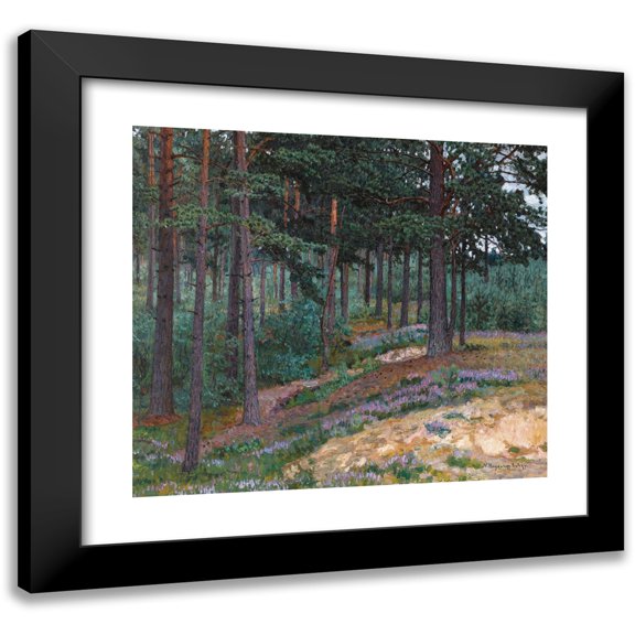 Nikolai Bogdanov-Belsky 13x12 Black Modern Framed Museum Art Print Titled - Forest Happy