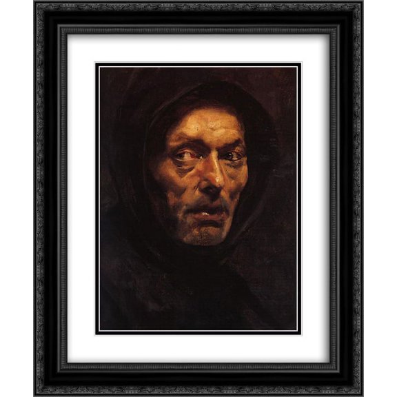 Nikolaos Gyzis 2x Matted 20x24 Black Ornate Framed Art Print 'Capuchin'