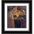 thumbnail image 1 of Nikolay Bogdanov Belsky 2x Matted 20x24 Black Ornate Framed Art Print 'Girls Chorus', 1 of 2