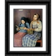 thumbnail image 1 of Nikolay Bogdanov Belsky 2x Matted 20x24 Black Ornate Framed Art Print 'Schoolgirls', 1 of 2