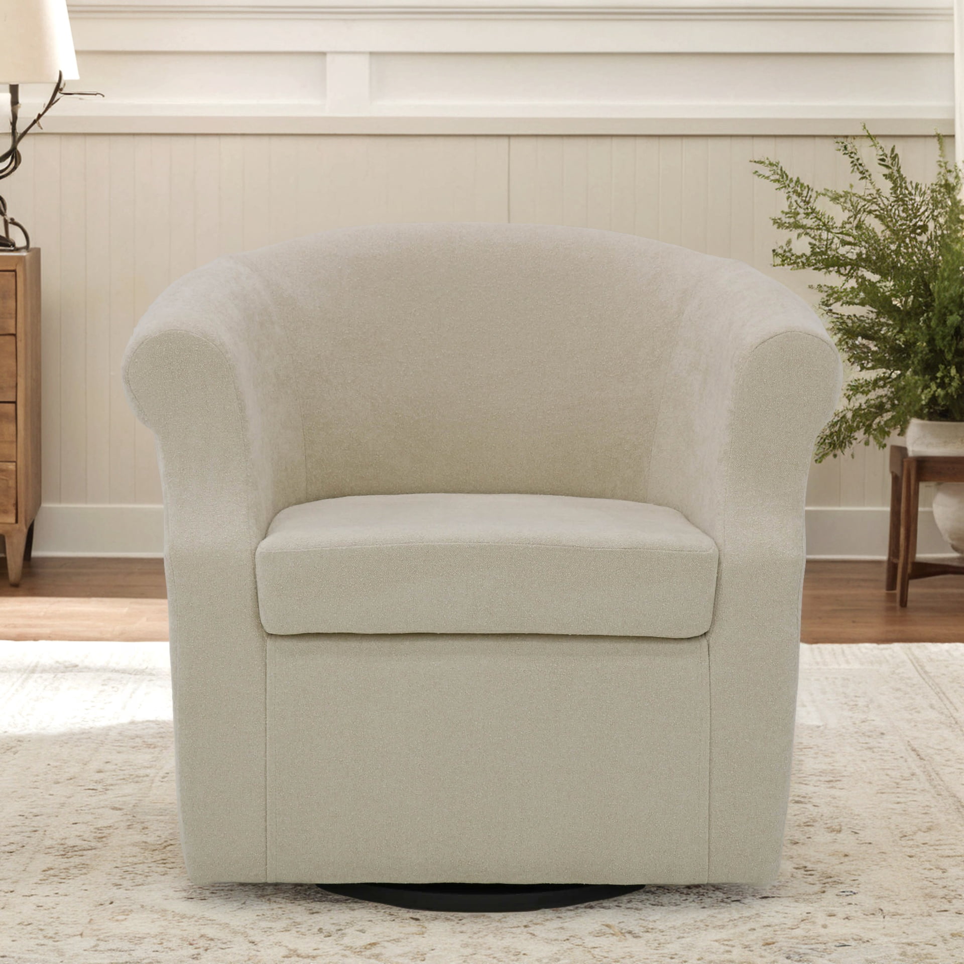 Mainstays Nikole Swivel Accent Chair, Chloe Fog