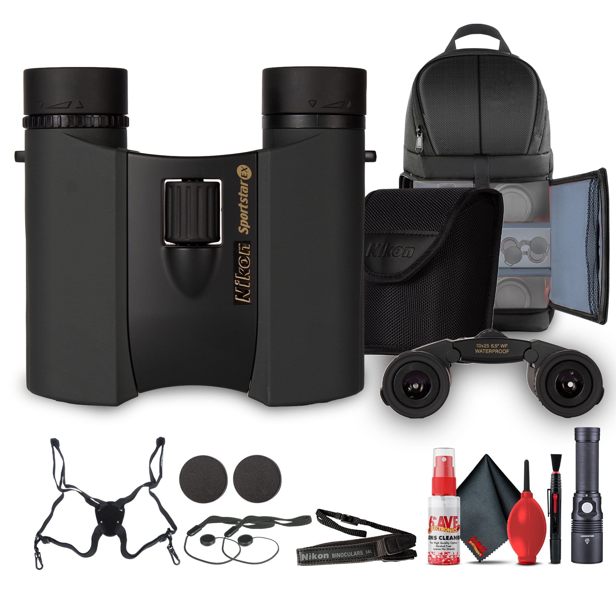 Nikon 10x25 DCF Sportstar EX WP Black Binoculars | Compact