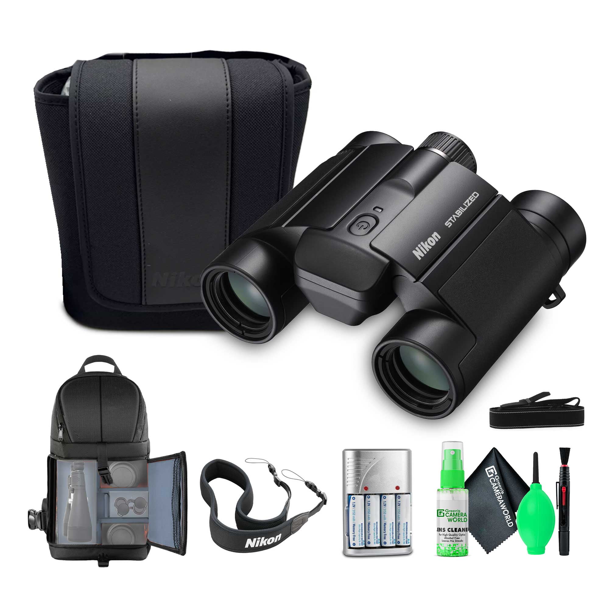 Stabilized Backpack Nikon 12x25 S Stabilized Binoculars - Image Stabilization For Shake ...