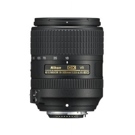 Nikon - AF-S DX NIKKOR 18-300mm f/3.5-6.3G ED VR Telephoto Zoom Lens for Select DX-Format DSLR Cameras - Black